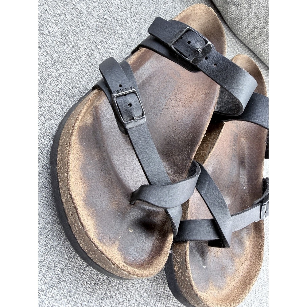 Birkenstock Mayari Black Birko-Flor Sandals EU 39 US Women 8 8.5 Comfort - Picture 5 of 14